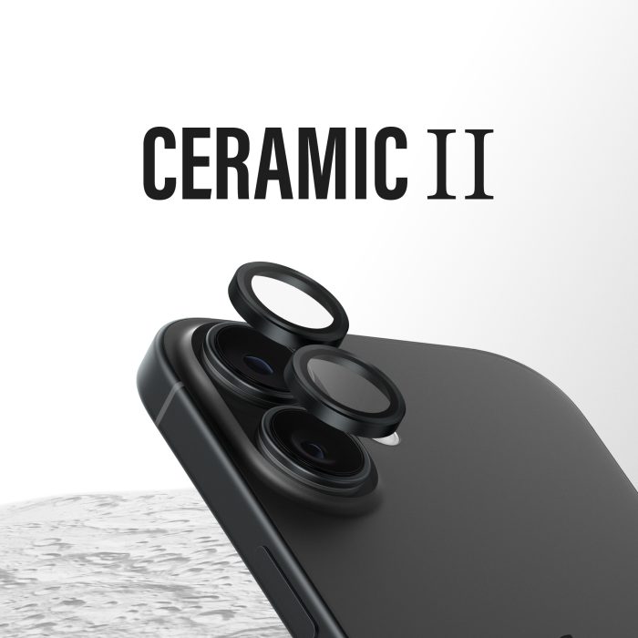 PanzerGlass® Hoops® Ceramic II Camera Lens Protector iPhone 17 | iPhone 16 | 16 Plus – Mobit.gr