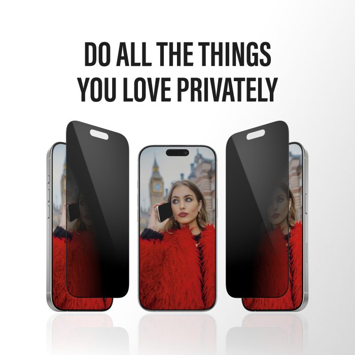 PanzerGlass Privacy Screen Protector w. Black Frame iPhone 17 | iPhone 16 Pro | Ultra-Wide Fit w. Fastfit in-a-box – Mobit.gr
