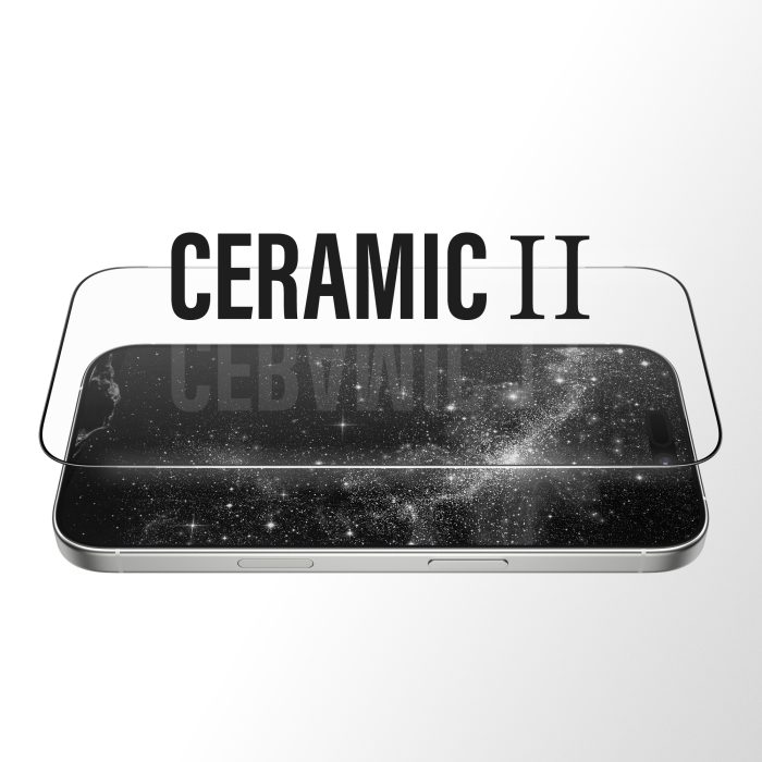 PanzerGlass® Ceramic II Screen Protector iPhone 17 | iPhone 16 Pro | Ultra-Wide Fit w. EasyAligner – Mobit.gr