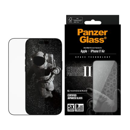 PanzerGlass® Ceramic II Screen Protector iPhone 17 Air | Ultra-Wide Fit w. EasyAligner – Mobit.gr
