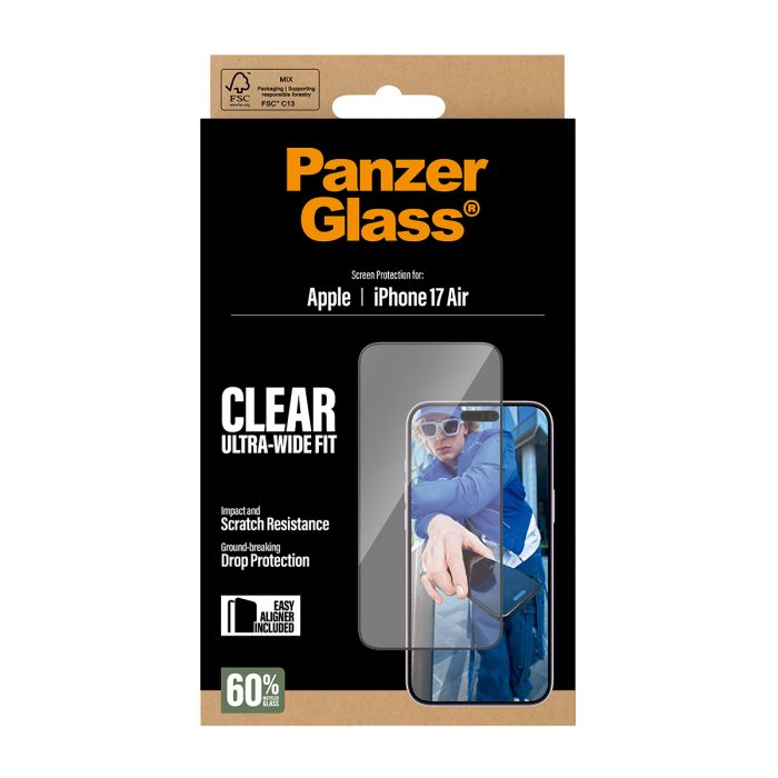 PanzerGlass® Screen Protector iPhone 17 Air | Ultra-Wide Fit w. Easy Aligner – Mobit.gr