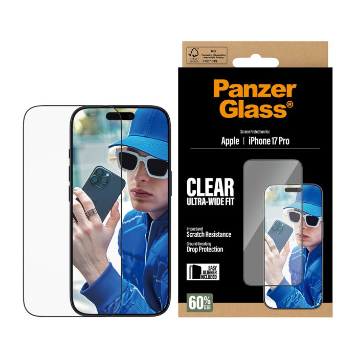 PanzerGlass® Screen Protector iPhone 17 Pro | Ultra-Wide Fit w. Easy Aligner – Mobit.gr