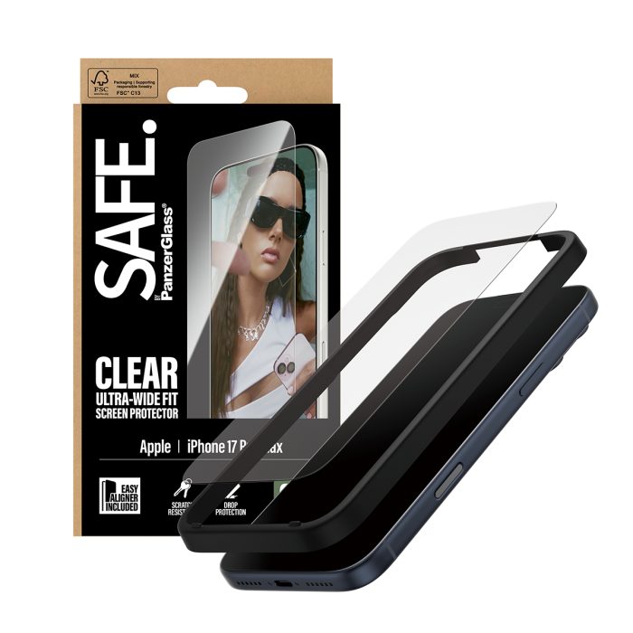 SAFE. by PanzerGlass® Screen Protector iPhone 17 Pro Max | Ultra-Wide Fit w. Easy Aligner – Mobit.gr