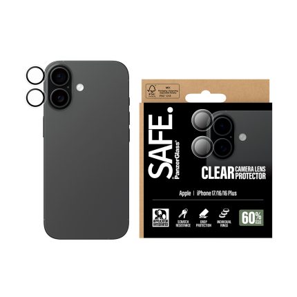 SAFE. by PanzerGlass® Camera Lens Protector Transparent iPhone 17 | iPhone 16 | 16 Plus – Mobit.gr