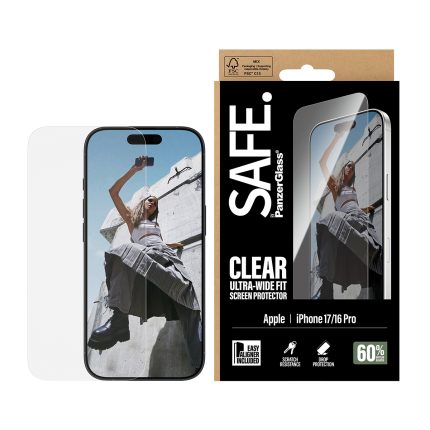 SAFE. by PanzerGlass Screen Protector iPhone 17 | iPhone 16 Pro | Ultra-Wide Fit w. Easy Aligner – Mobit.gr