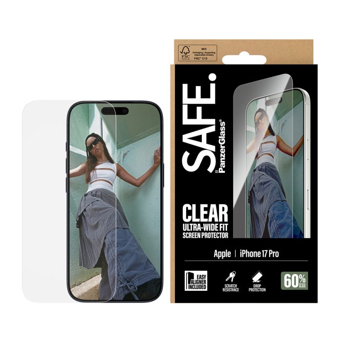 SAFE. by PanzerGlass® Screen Protector iPhone 17 Pro | Ultra-Wide Fit w. Easy Aligner – Mobit.gr