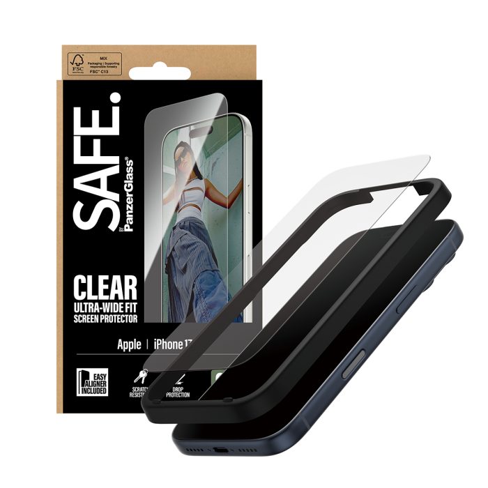 SAFE. by PanzerGlass® Screen Protector iPhone 17 Pro | Ultra-Wide Fit w. Easy Aligner – Mobit.gr