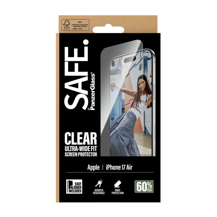 SAFE. by PanzerGlass® Screen Protector iPhone 17 Air | Ultra-Wide Fit w. Easy Aligner – Mobit.gr