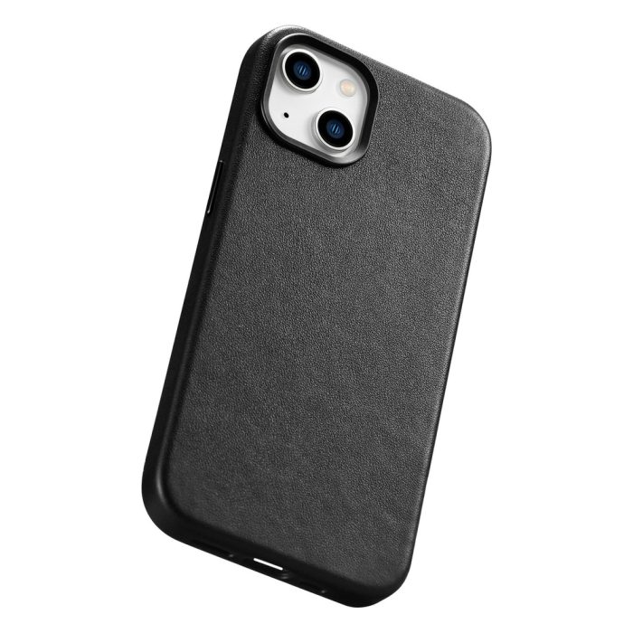 iCarer Case Leather cover for iPhone 14 black (WMI14220705-BK) (MagSafe compatible) – Mobit.gr