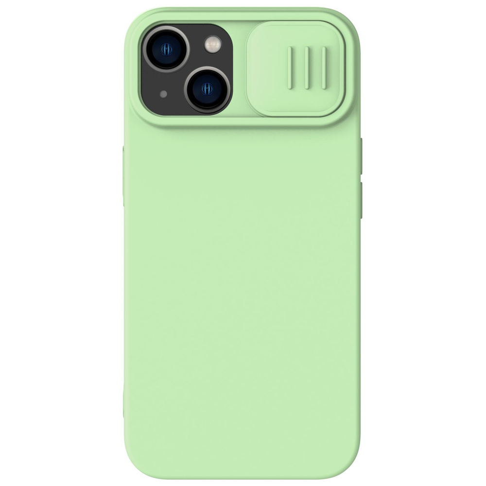 108206_1 Nillkin CamShield Magnetic Silicone Case iPhone 14 Plus Magnetic MagSafe Cover with Camera Protector Green – Mobit.gr