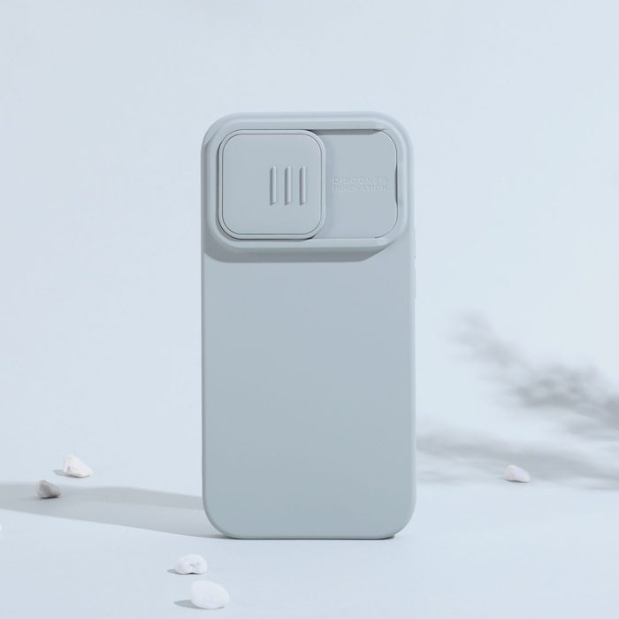 Nillkin CamShield Silky Silicone Case iPhone 14 Pro Max Silicone Cover with Camera Protector Blue – Mobit.gr