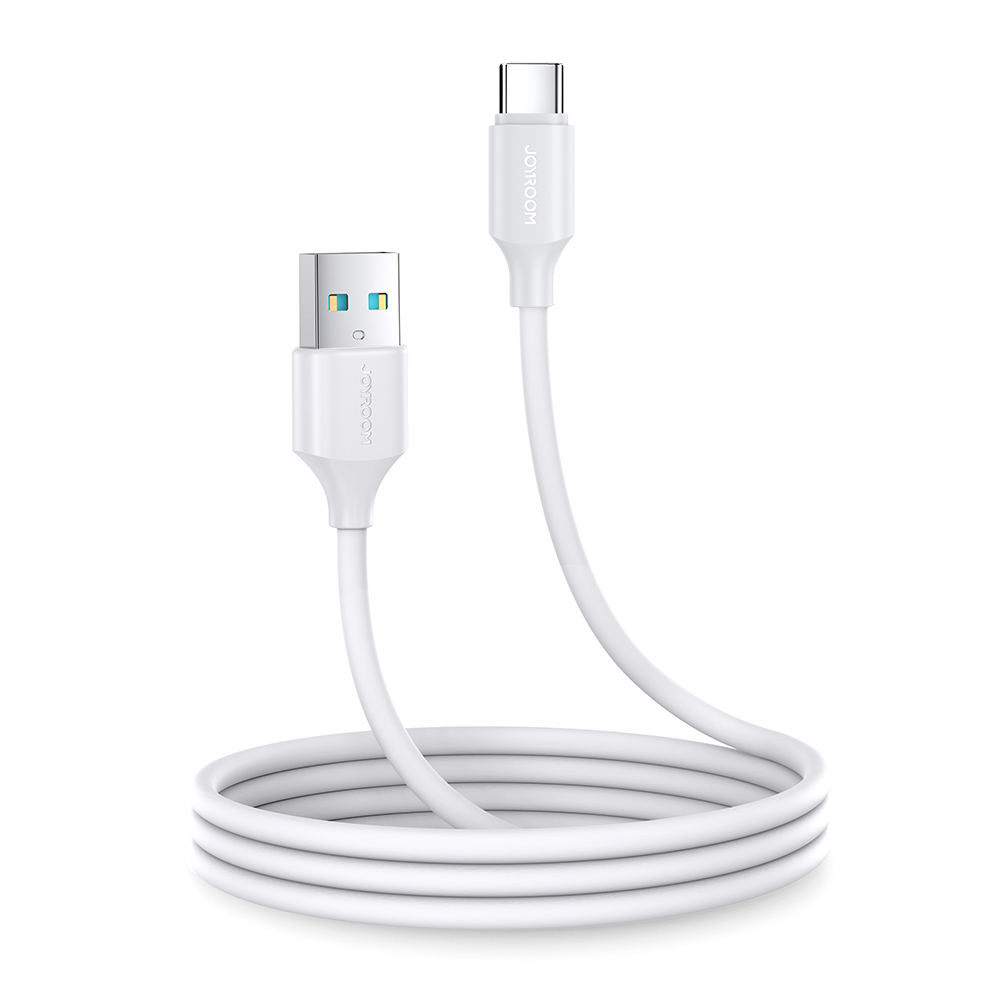 120997_1 Joyroom Long-Lasting Series A9 USB-A / USB-C 3A cable 1m – white – Mobit.gr