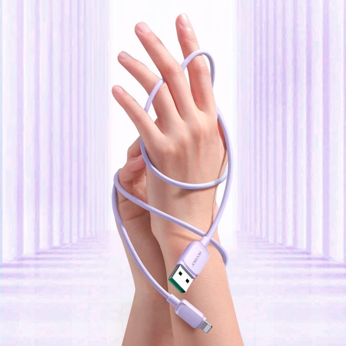 Joyroom Multi-Color Series A14 Lightning / USB-A 2.4A 1.2 m cable – purple – Mobit.gr