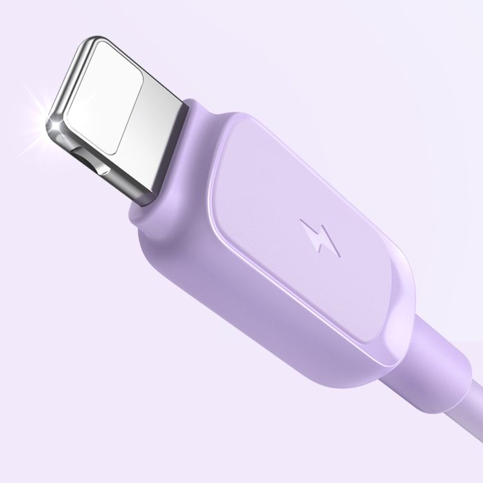 Joyroom Multi-Color Series A14 Lightning / USB-A 2.4A 1.2 m cable – purple – Mobit.gr