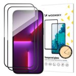 2 pcs. Full screen tempered glass with frame Case Friendly Wozinsky Full Glue iPhone 15 Pro Max – black – Mobit.gr