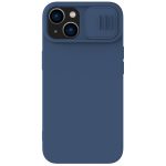 Nillkin CamShield Silky Silicone Case for iPhone 15 Plus with Camera Protector – Dark Blue – Mobit.gr