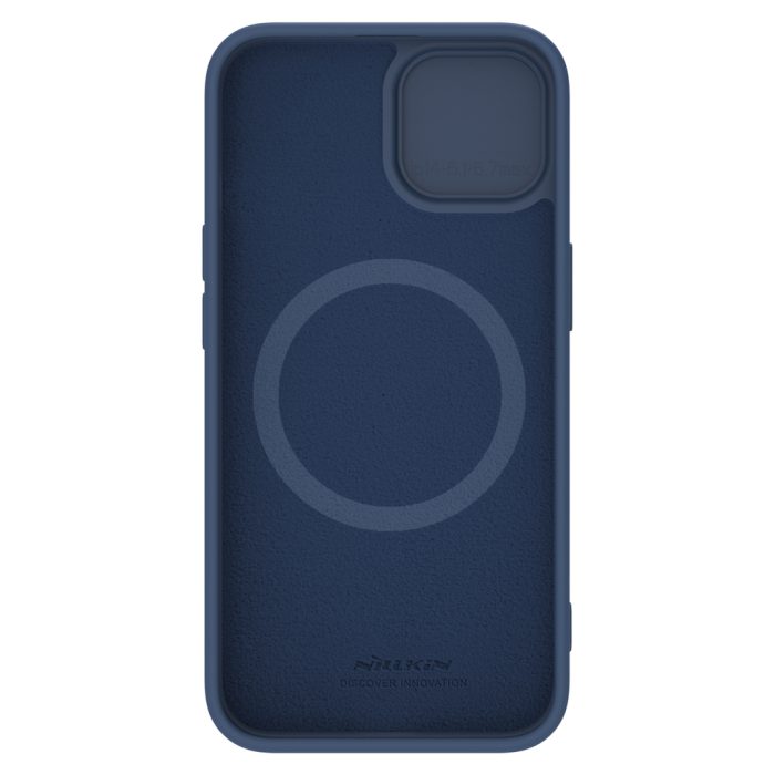 Nillkin CamShield Silky Silicone Case for iPhone 15 Plus with Camera Protector – Dark Blue – Mobit.gr