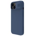 Nillkin CamShield Silky Silicone Case for iPhone 15 Plus with Camera Protector – Dark Blue – Mobit.gr