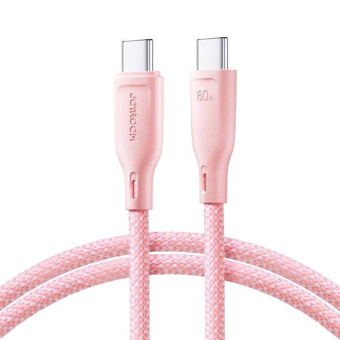 Joyroom Multi-Color Series S-A34 USB-C / USB-C PD 60W 1m Cable – Pink – Mobit.gr