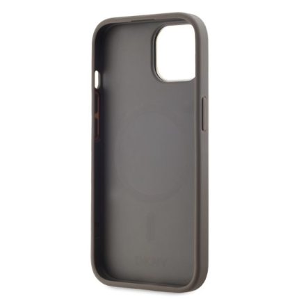 DKNY Leather Checkered Mono Pattern MagSafe iPhone 15 Case – Beige – Mobit.gr