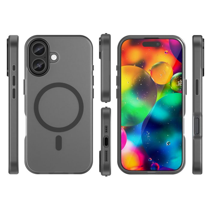 Magnetic Abrasive iPhone 17 Case Compatible with MagSafe – Matte Black – Mobit.gr