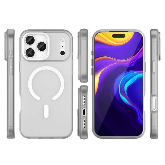 Magnetic Abrasive iPhone 17 Pro Case Compatible with MagSafe – Matte White – Mobit.gr