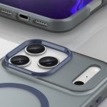 Magnetic Abrasive iPhone 17 Pro Max Case Compatible with MagSafe – Matte Blue – Mobit.gr