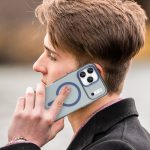 Magnetic Abrasive iPhone 17 Pro Max Case Compatible with MagSafe – Matte Blue – Mobit.gr