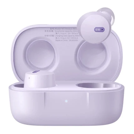 Ακουστικά - Baseus Bowie E18 Wireless TWS ENC IPX4 Earphones – Purple – Mobit.gr