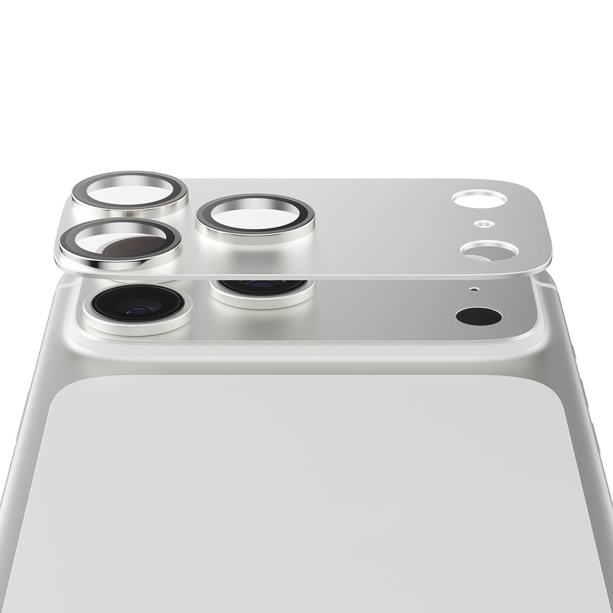 pg12980_01 PanzerGlass® FENDER Camera Protector Silver iPhone 17 Pro Max – Mobit.gr