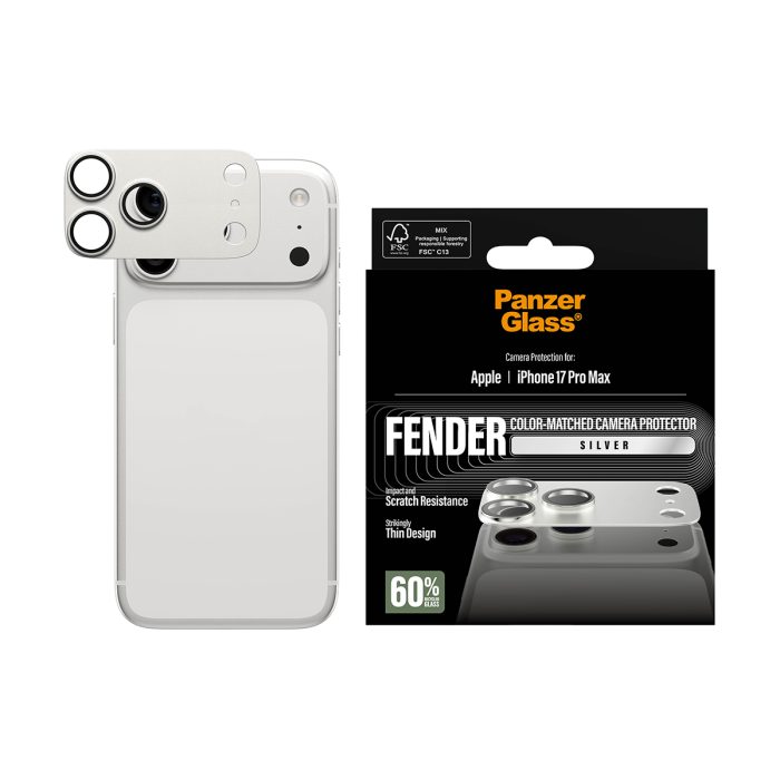 PanzerGlass® FENDER Camera Protector Silver iPhone 17 Pro Max – Mobit.gr