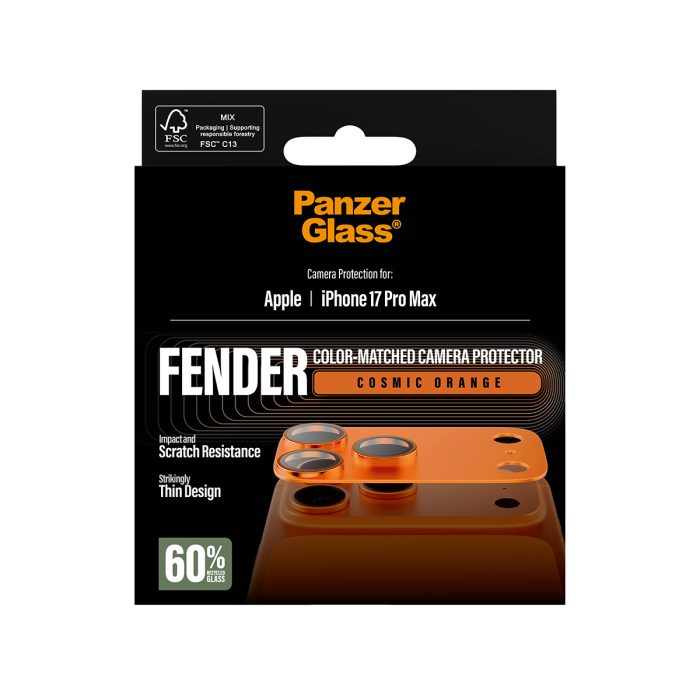 PanzerGlass® FENDER Camera Protector Cosmic Orange iPhone 17 Pro Max – Mobit.gr