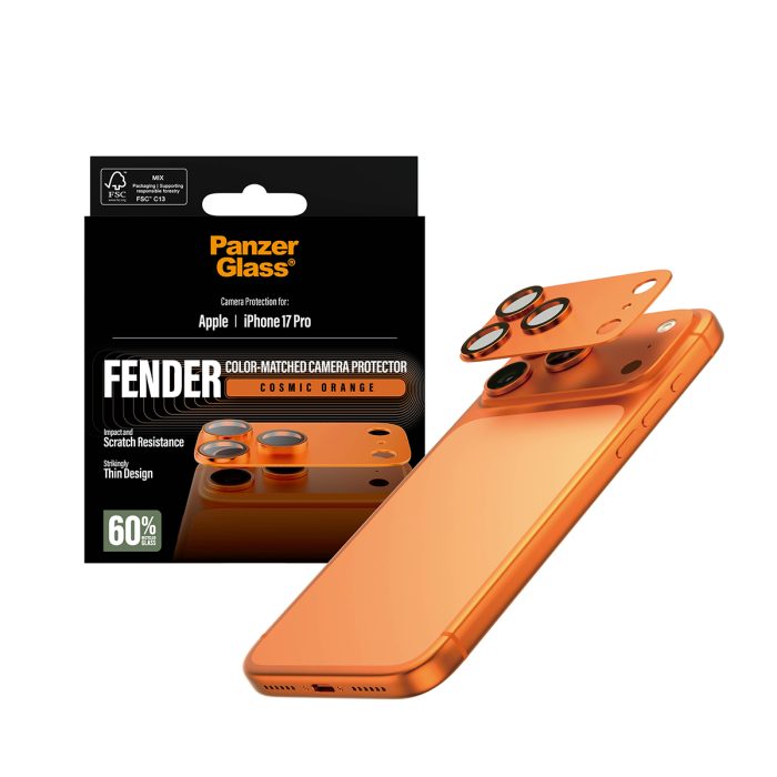 PanzerGlass® FENDER Camera Protector Cosmic Orange iPhone 17 Pro – Mobit.gr