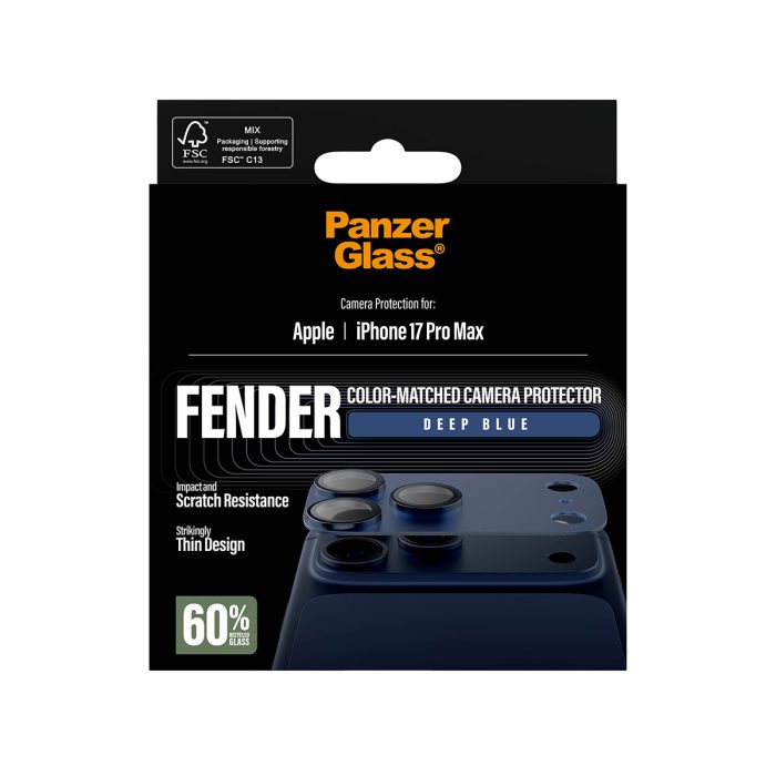PanzerGlass® FENDER Camera Protector Deep Blue iPhone 17 Pro Max – Mobit.gr