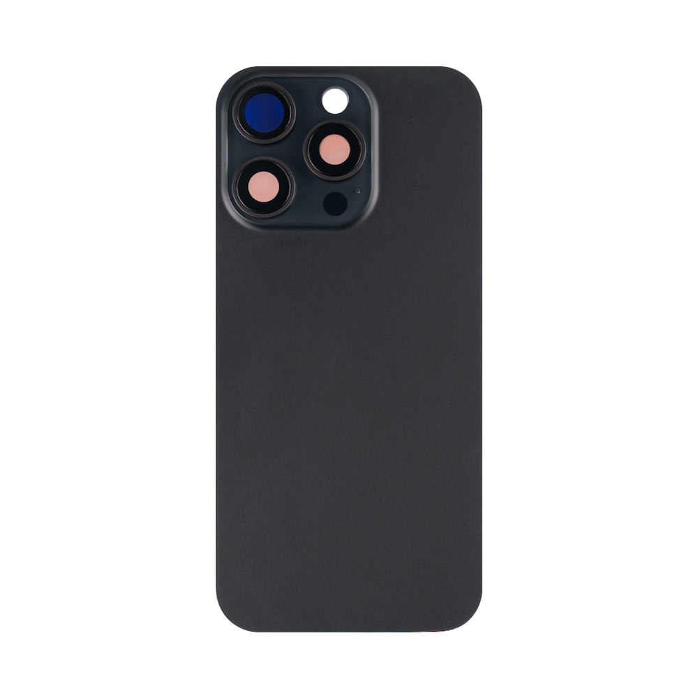 BAC3204.jpg For Apple iPhone 16 Pro Back Glass Without NFC, Enlarged Camera Frame Black Titanium Compatible – Mobit.gr
